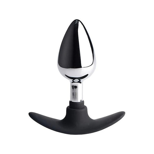 Dark Invader Metal & Silicone Anal Plug Medium by XR Brands - Butt Plugs