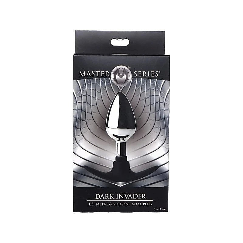 Dark Invader Metal & Silicone Anal Plug Medium by XR Brands - Butt Plugs
