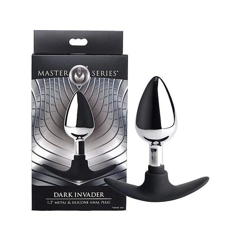 Dark Invader Metal & Silicone Anal Plug Medium by XR Brands - Butt Plugs