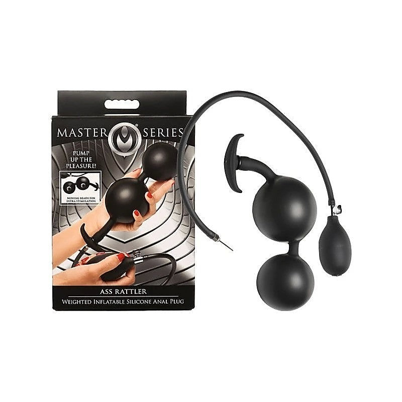 Ass Rattler Weighted Inflatable Silicone Anal Plug - Butt Plugs