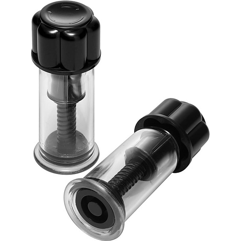 Black Maxxx Powerful Twist Nipple Suckers by XR Brands - Nipple and Clit Clamps