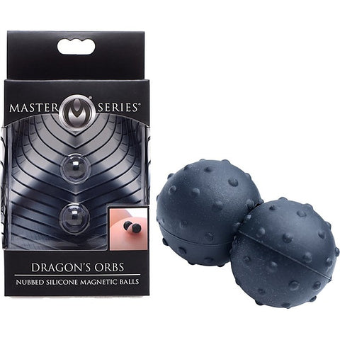 Dragon's Orbs Nubbed Silicone Magnetic Nipple Balls - Nipple and Clit Clamps