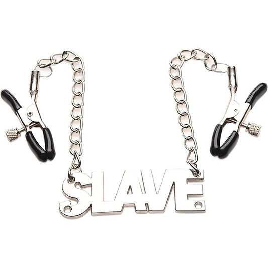 Master Series Enslaved Slave Chain Nipple Clamps - Nipple and Clit Clamps