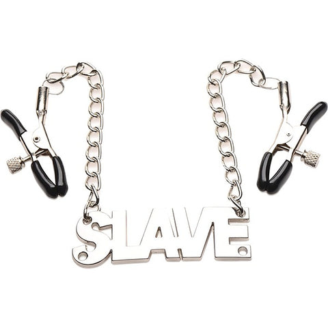 Master Series Enslaved Slave Chain Nipple Clamps - Nipple and Clit Clamps