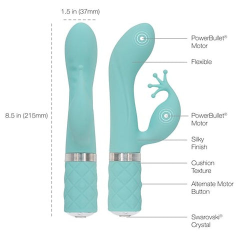 Pillow Talk Kinky Clitoral and G-spot Vibrator - Clit Ticklers and Pulsators