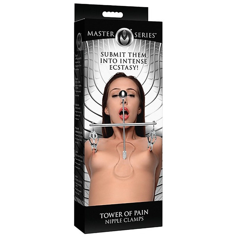 Master Series Tower of Pain Nipple Clamps by XR Brands - Nipple and Clit Clamps