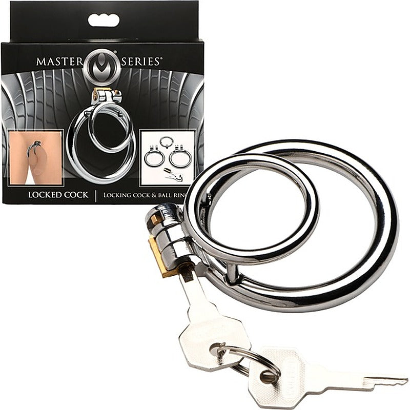 Locked Cock Locking Cock & Ball Ring by XR Brands - Male Chastity
