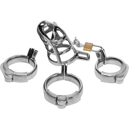 Master Series Stainless Steel Male Chastity Cock Cage - Male Chastity