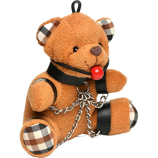 Master Series Gagged Teddy Bear Keychain by XR Brands - Party Gifts and Novelties
