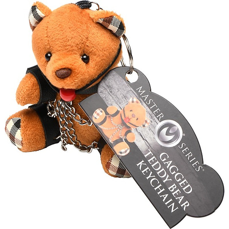 Master Series Gagged Teddy Bear Keychain by XR Brands - Party Gifts and Novelties