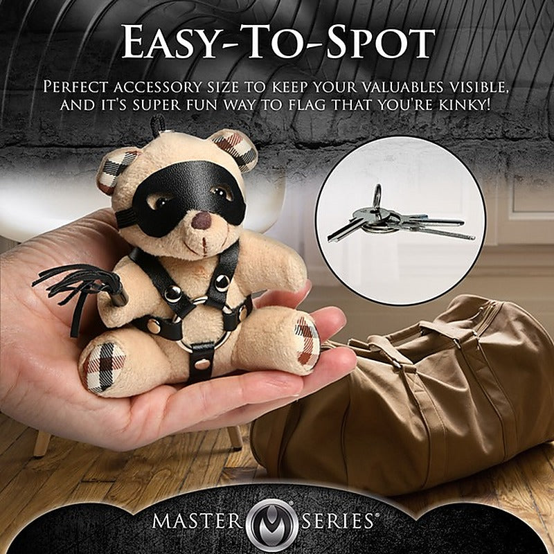 Master Series BDSM Teddy Bear Key Chain by XR Brands - Party Gifts and Novelties