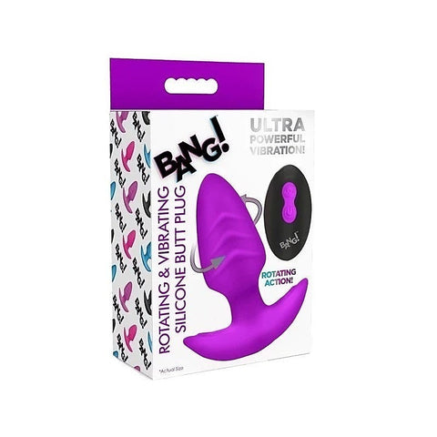 Rotating and Vibrating Silicone Butt Plug by XR Brands - Butt Plugs