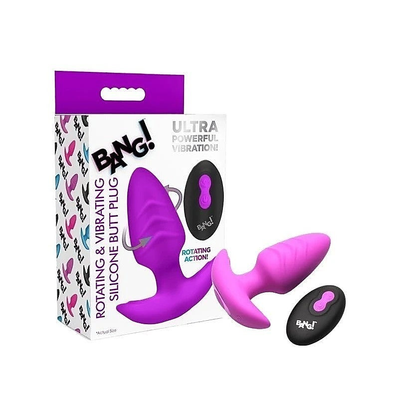 Rotating and Vibrating Silicone Butt Plug by XR Brands - Butt Plugs