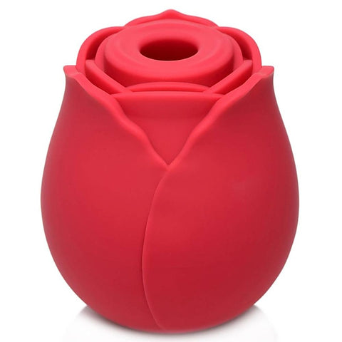 XR Brands The Rose Lovers Clitoral Vibrator Gift Box with Multiple Rings - Clit Ticklers and Pulsators