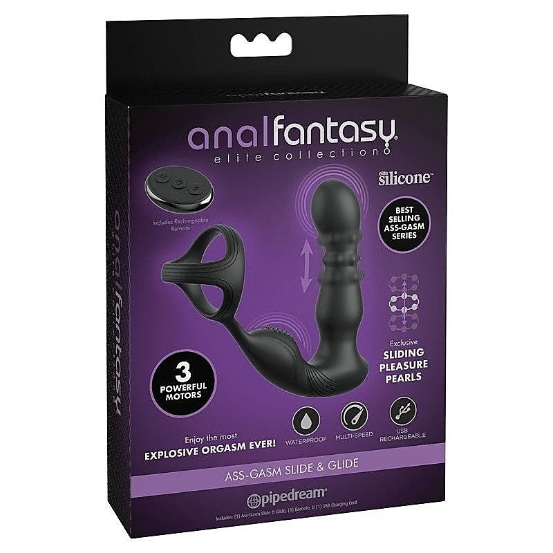 Anal Fantasy Elite Ass Gasm Slide & Glide Prostate Vibrator - Prostate Toys