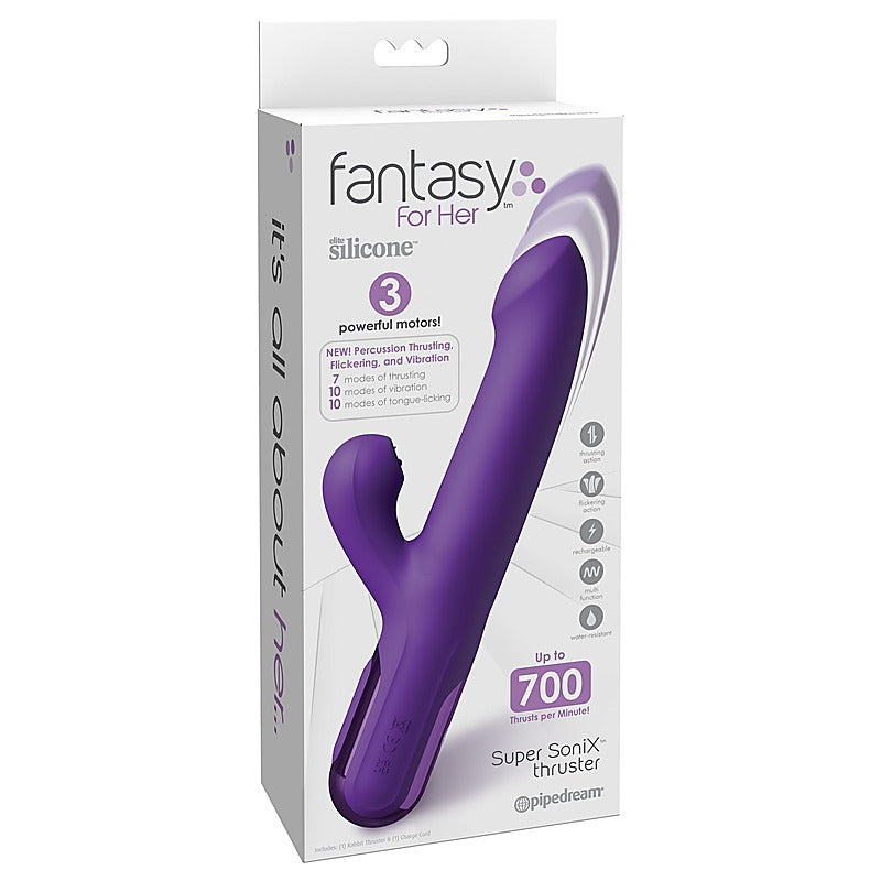 Fantasy For Her Super SoniX Thruster Rabbit Vibrator - Rabbit Vibrators