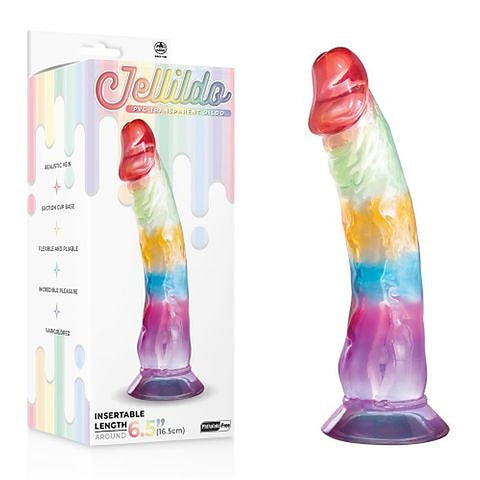 Excellent Power Jellido Multi Coloured Suction Cup Dildo - Realistic Dildos