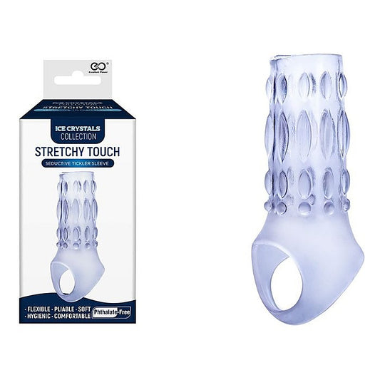 Excellent Power Ice Crystals Stretchy Touch Tickler Penis - Penis Sleeves and Extenders