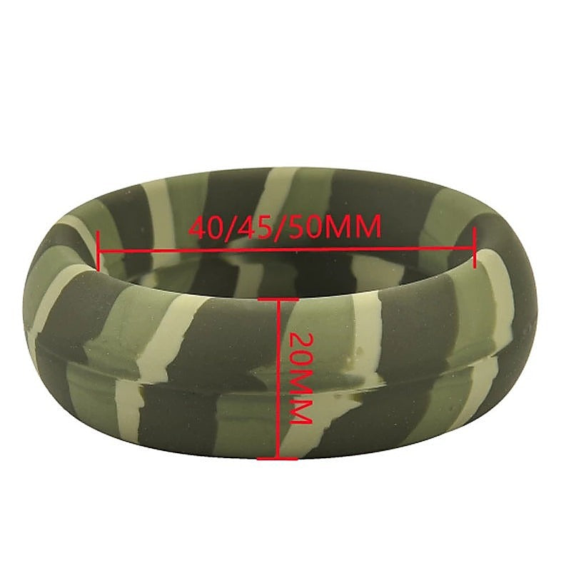 Mixed Color Men's Stretchy Silicone Penis Ring Set - Stretchy Cock Rings