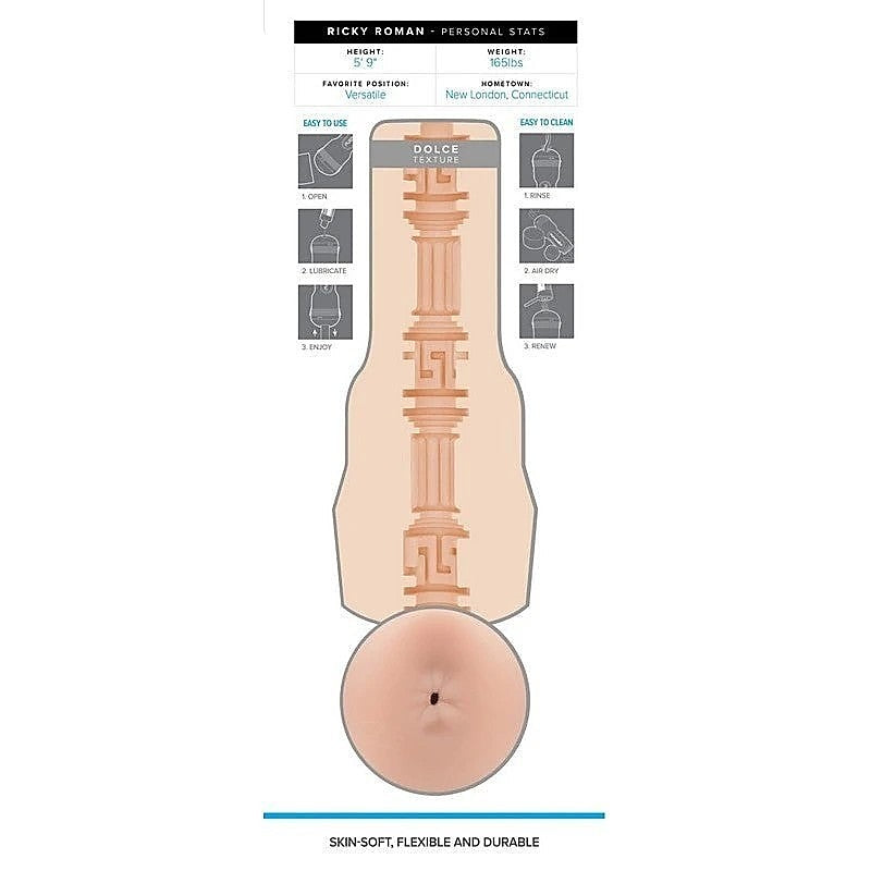 Fleshjack Boys Ricky Roman Dolce Male Masturbator - Fleshlight Male Masturbators
