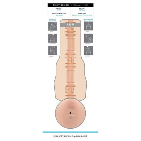 Fleshlight Fleshjack Boys Ricky Roman Dolce Male Masturbator Anal Texture - Fleshlight Male Masturbators