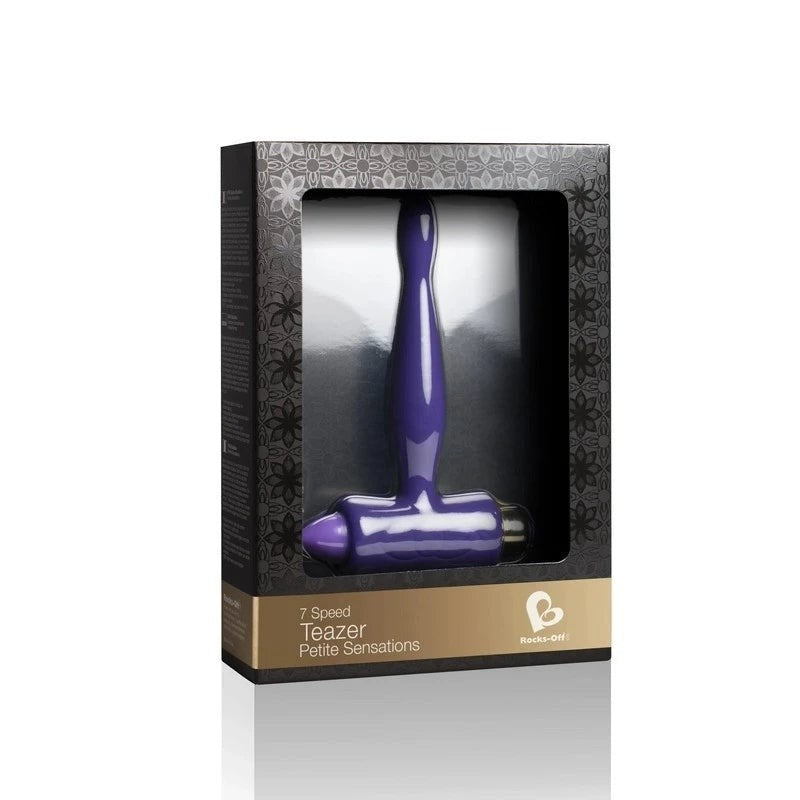 Rocks Off Petite Sensations Teazer Vibrating Butt Plug Purple 7 Functions - Butt Plugs