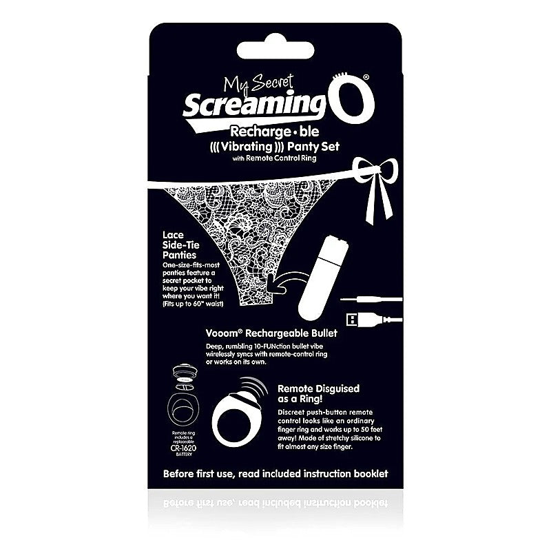 Screaming O My Secret Charged Remote Control Panty Vibrator Black Ring Remote - Remote Control Vibrators