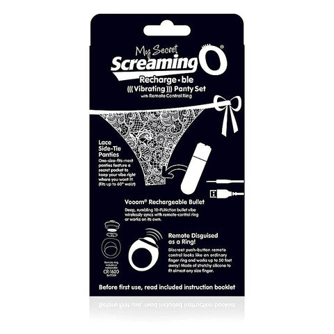 Screaming O My Secret Charged Remote Control Panty Vibrator Black Ring Remote - Remote Control Vibrators