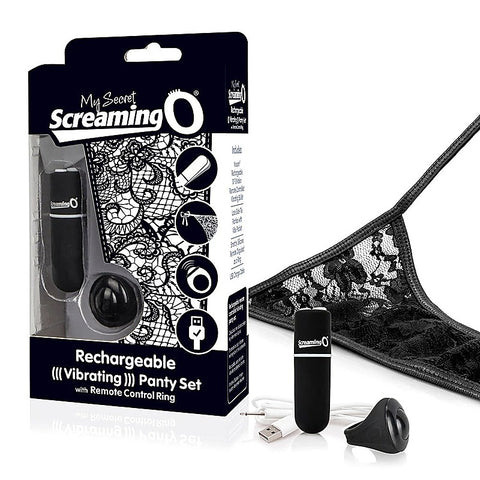 Screaming O My Secret Charged Remote Control Panty Vibrator Black Ring Remote - Remote Control Vibrators
