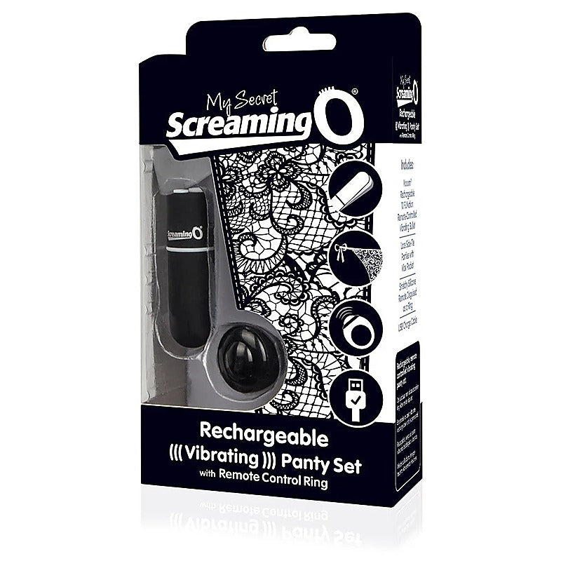 Screaming O My Secret Charged Remote Control Panty Vibrator Black Ring Remote - Remote Control Vibrators