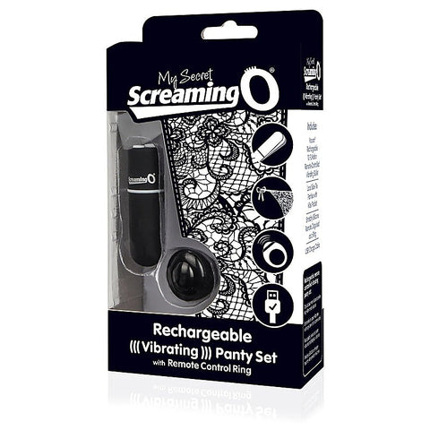 Screaming O My Secret Charged Remote Control Panty Vibrator Black Ring Remote - Remote Control Vibrators