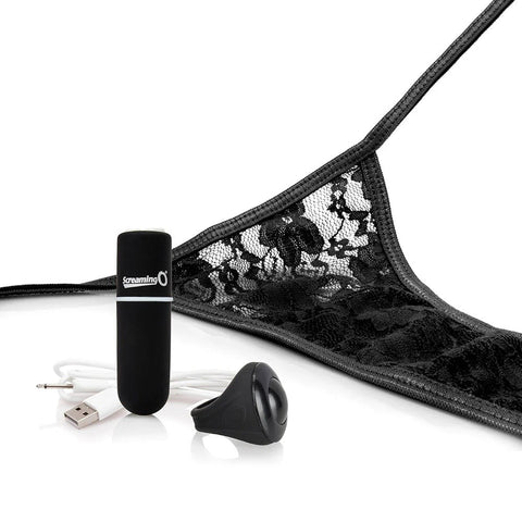Screaming O My Secret Charged Remote Control Panty Vibrator Black Ring Remote - Remote Control Vibrators