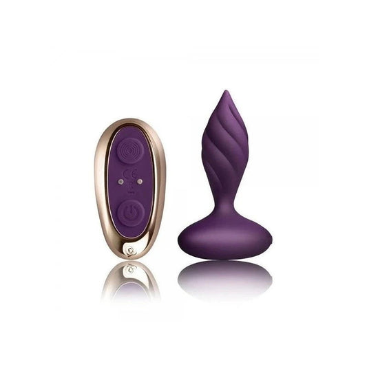 Rocks Off Petite Sensations Desire Remote Control Butt Plug Purple Vibrator - Default Title - Butt Plugs