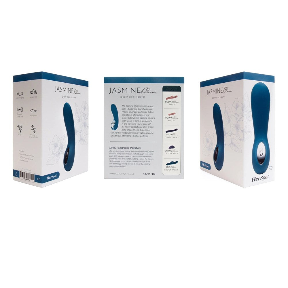 Fleshlight Herspot Jasmine Bloom Rechargeable G Spot Palm Vibrator Dual Use - - G-Spot Vibrators