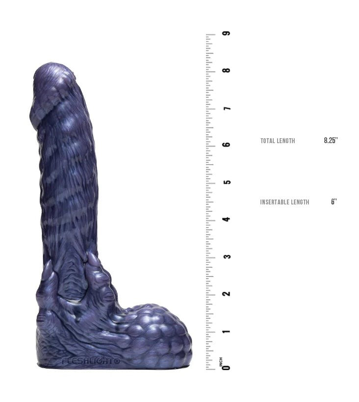 Fleshlight Freaks Predator Realistic Fantasy Dildo Premium Platinum Silicone - - Realistic Dildos