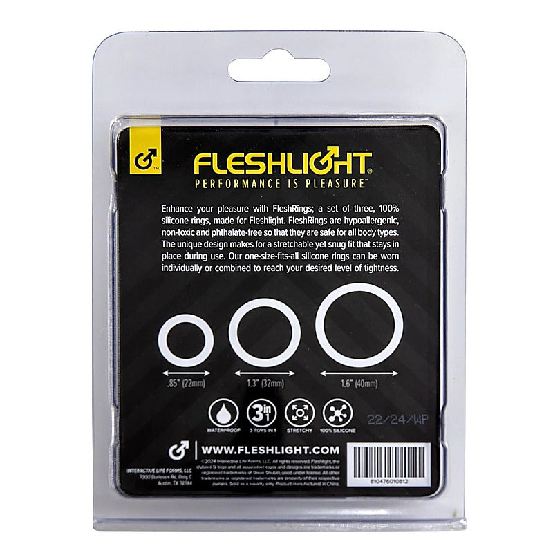 FleshBands 3 Pack Super Stretchy Cock Ring by Fleshlight - Cock Ring Sets