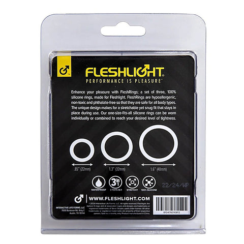 FleshBands 3 Pack Super Stretchy Cock Ring by Fleshlight - Cock Ring Sets
