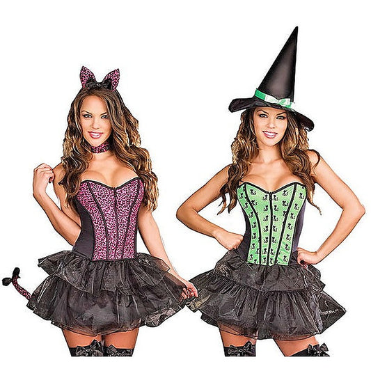 Under My Spell Cat Reversible Womens Costume - Fancy Dress Ups