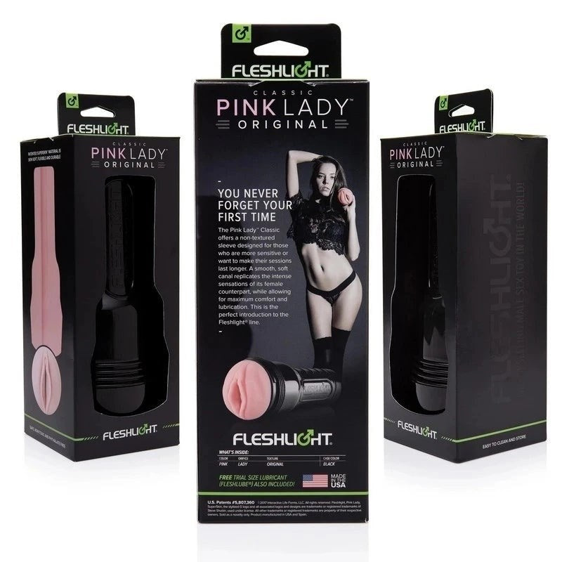 Fleshlight Pink Lady Original Male Masturbator SuperSkin Material - - Fleshlight Male Masturbators