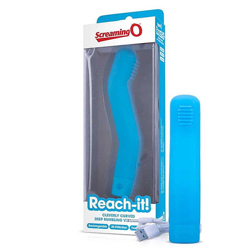 Screaming O Charged Reach it Rechargeable Curved Vibrator G Spot Stimulation - G-Spot Vibrators
