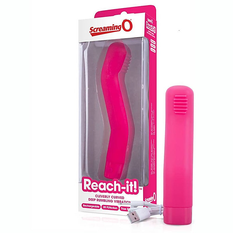 Screaming O Charged Reach it Rechargeable Curved Vibrator G Spot Stimulation - G-Spot Vibrators