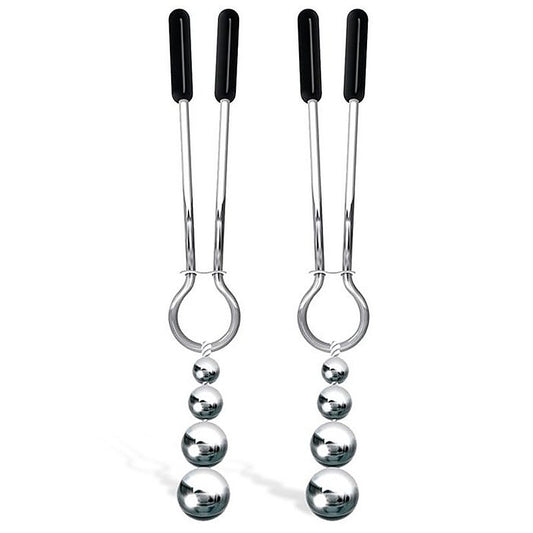 2 Piece Naughty Nipple Clips Set by Adam & Eve - Nipple and Clit Clamps