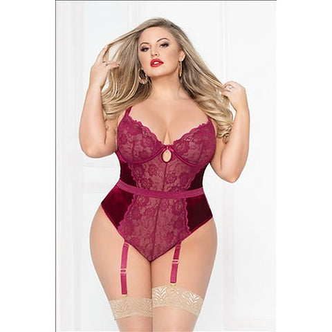 Smooth Like Velvet Womens Teddy by Seven 'til Midnight - Teddies and Bodysuits