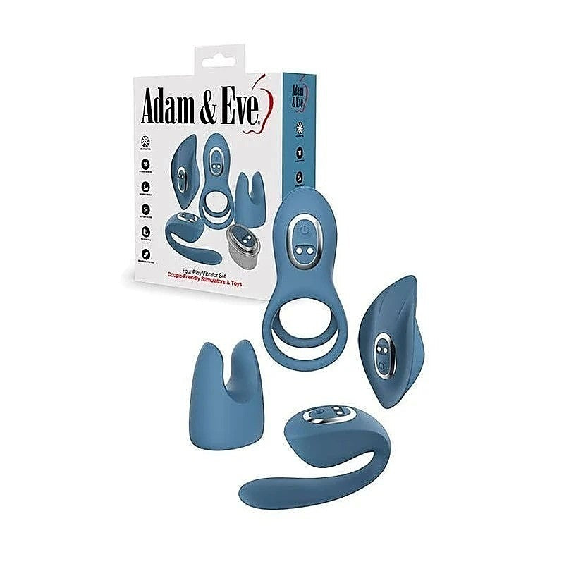 FOUR PLAY USB Rechargeable Couples Vibrator Kit - Sex Toys For Couples