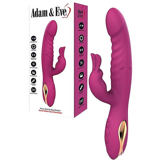 ROSE GOLD G-SPOT RABBIT Vibrator by Adam & Eve - Rabbit Vibrators