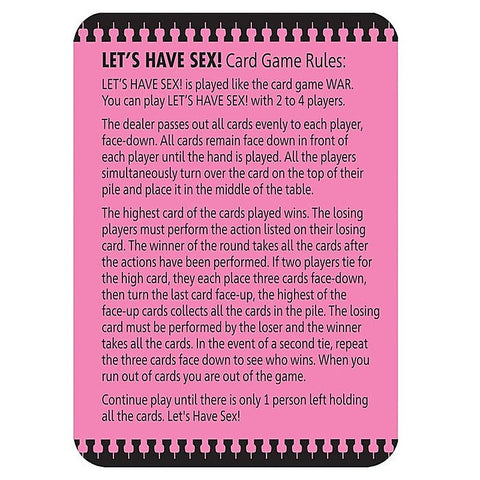 Let's Have Sex Naughty Adult Card Game by Little Genie - Sex Games, Coupons and Tricks