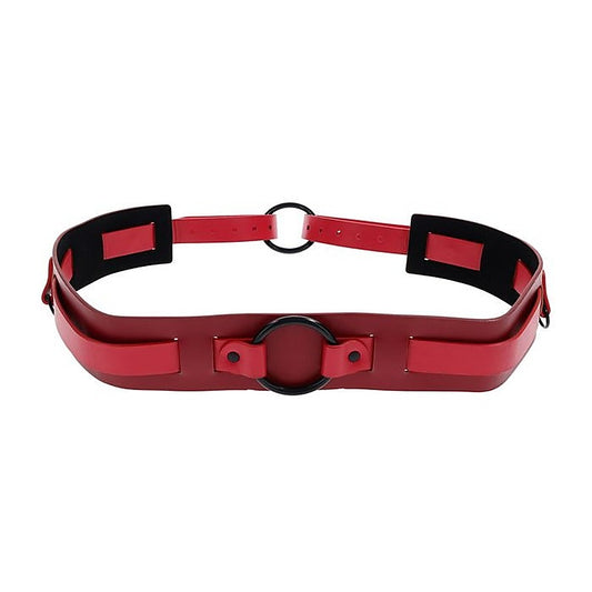 S&M Exs & Ohs Bound and Belted BDSM Collar by Sportsheets - Collars and Leads