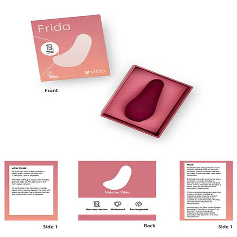 Frida Lay-On 5-Function Wearable Clitoral Vibrator By Vibio - Clit Ticklers and Pulsators