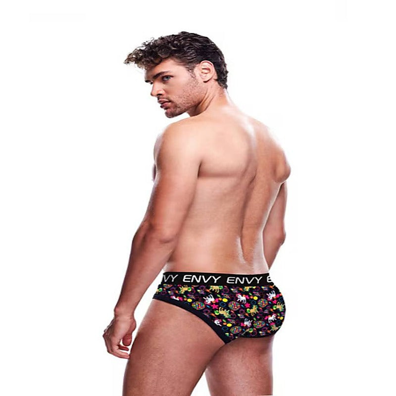 Disco Unicorn Sleek Edge Mens Brief by Envy Menswear - Mens Briefs And Boxers