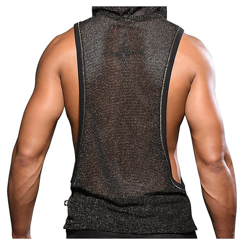Golden Mesh Mens Gym Hoodie by Andrew Christian - His Fetish